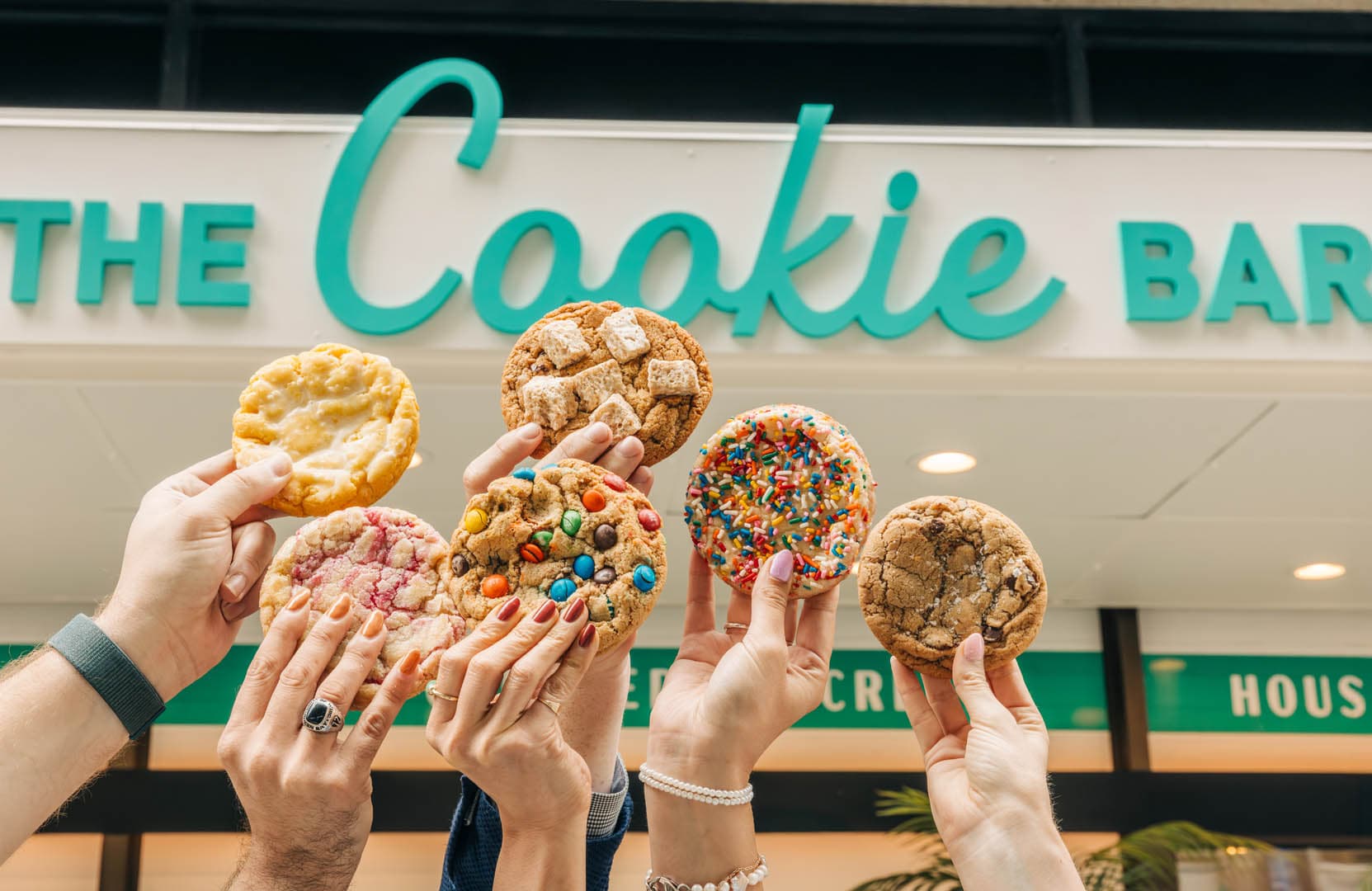 Cookies in front of The Cookie Bar