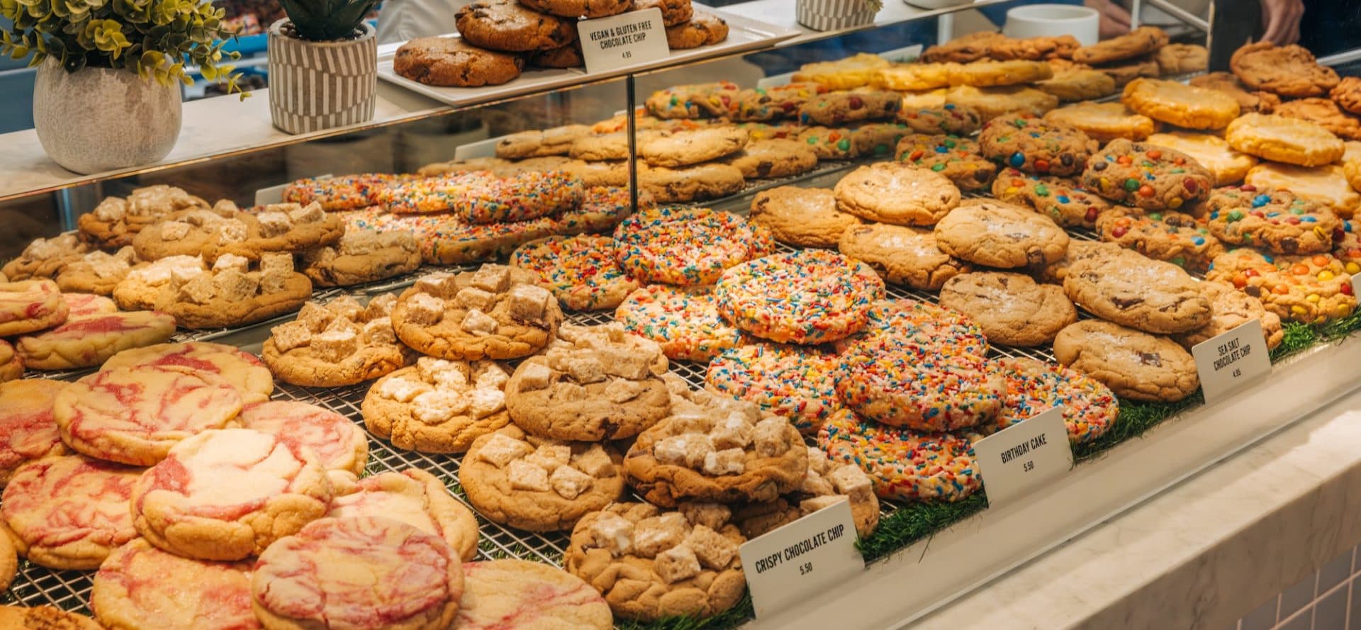 An array of The Cookie Bar cookies.